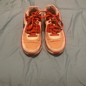 Red orange and beige Nike air 90